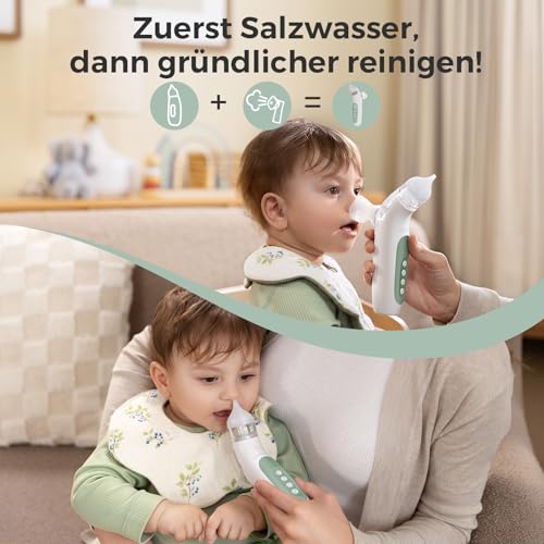 Detalle de Momcozy BN007 Nasensauger elektrisch mit Nasenspray – 2-in-1 Lösung für Babys
