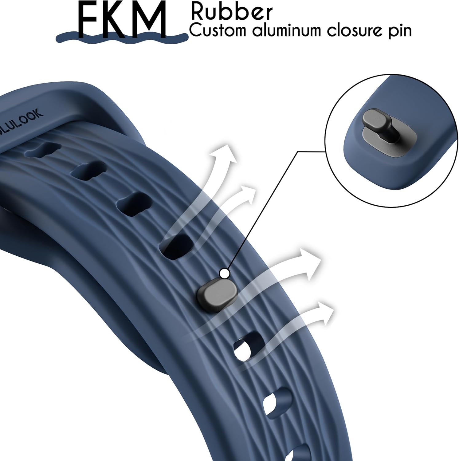 Thumbnail 4 de LULULOOK Sport Strap for Apple Watch (49/46/45/44/42mm) – Breathable FKM Fluoroelastomer Band