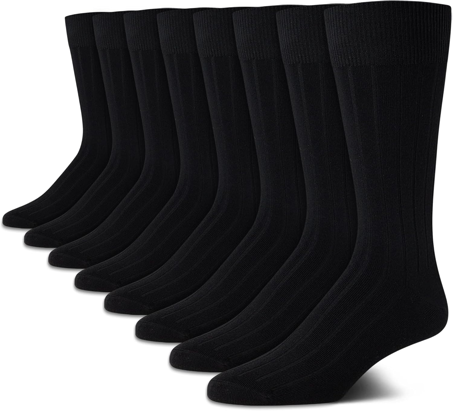 Detalle de Calvin Klein Mens Dress Socks - 8 Pack Breathable Cotton Blend Dress Socks for Men