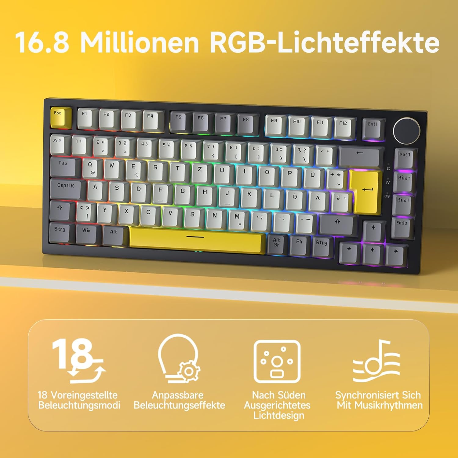 Thumbnail 5 de AJAZZ AK820 Tastatur 75% Kabelgebundenes Gaming