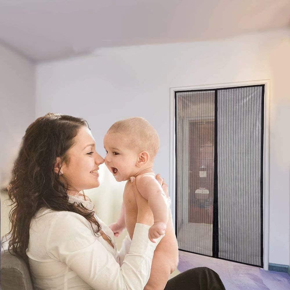 Thumbnail 1 de CHENG Magnet Fliegengitter Tür für Balkontür (90 x 220 cm) – Schwarz