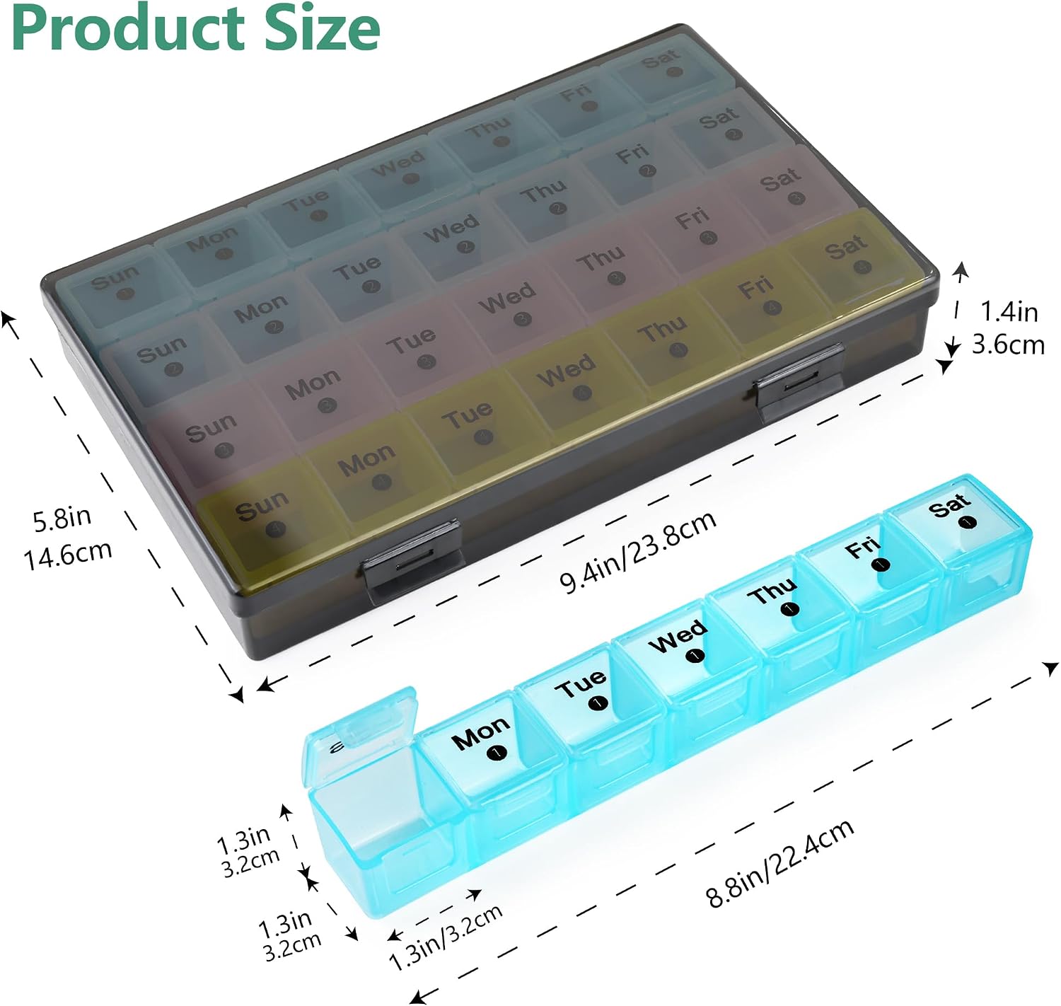Detalle de FHORAIN Monthly Pill Organiser XL 28 Day
