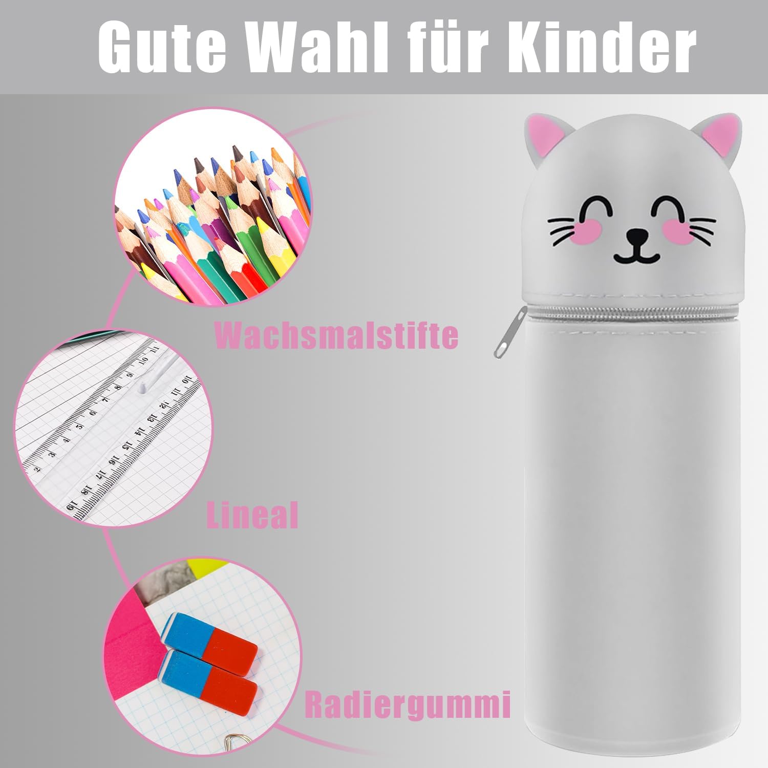 Thumbnail 2 de TwoduYoo Super weiches Federmäppchen 22cm 🐱