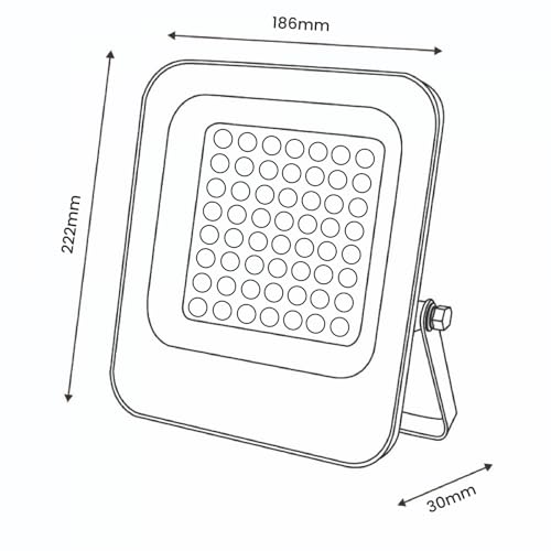 Detalle de M Ledme Foco Proyector LED Napoli Plus 50W – 6000 lx, IP65, 6000K