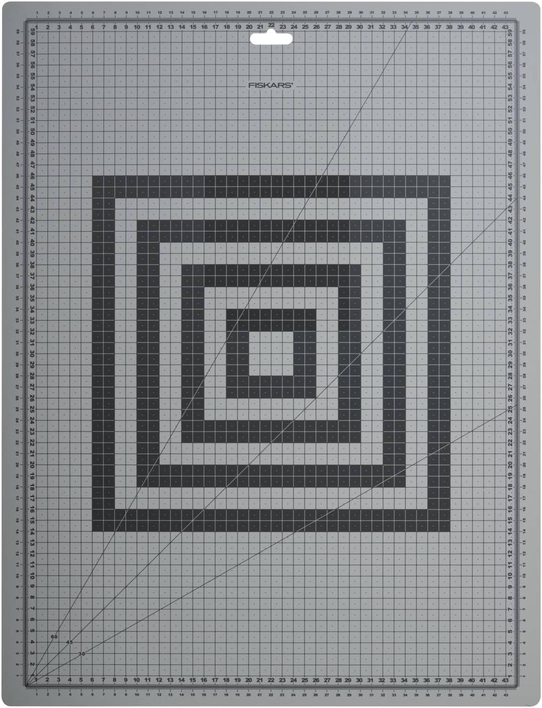 Detalle de Fiskars 1003895 mata do cięcia A2 45 × 60 cm z siatką i oznaczeniami kątów