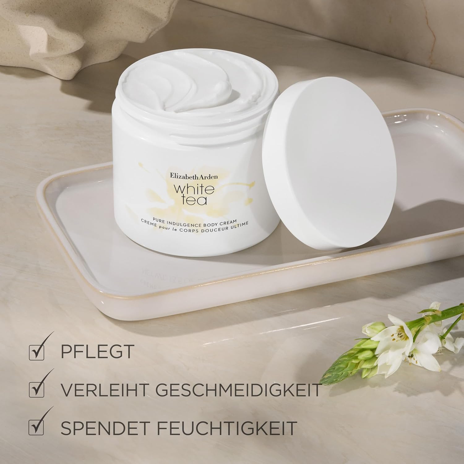 Thumbnail 3 de Elizabeth Arden White Tea Körpercreme mit Duft von weißem Tee – spendet intensive Feuchtigkeit, 400 ml