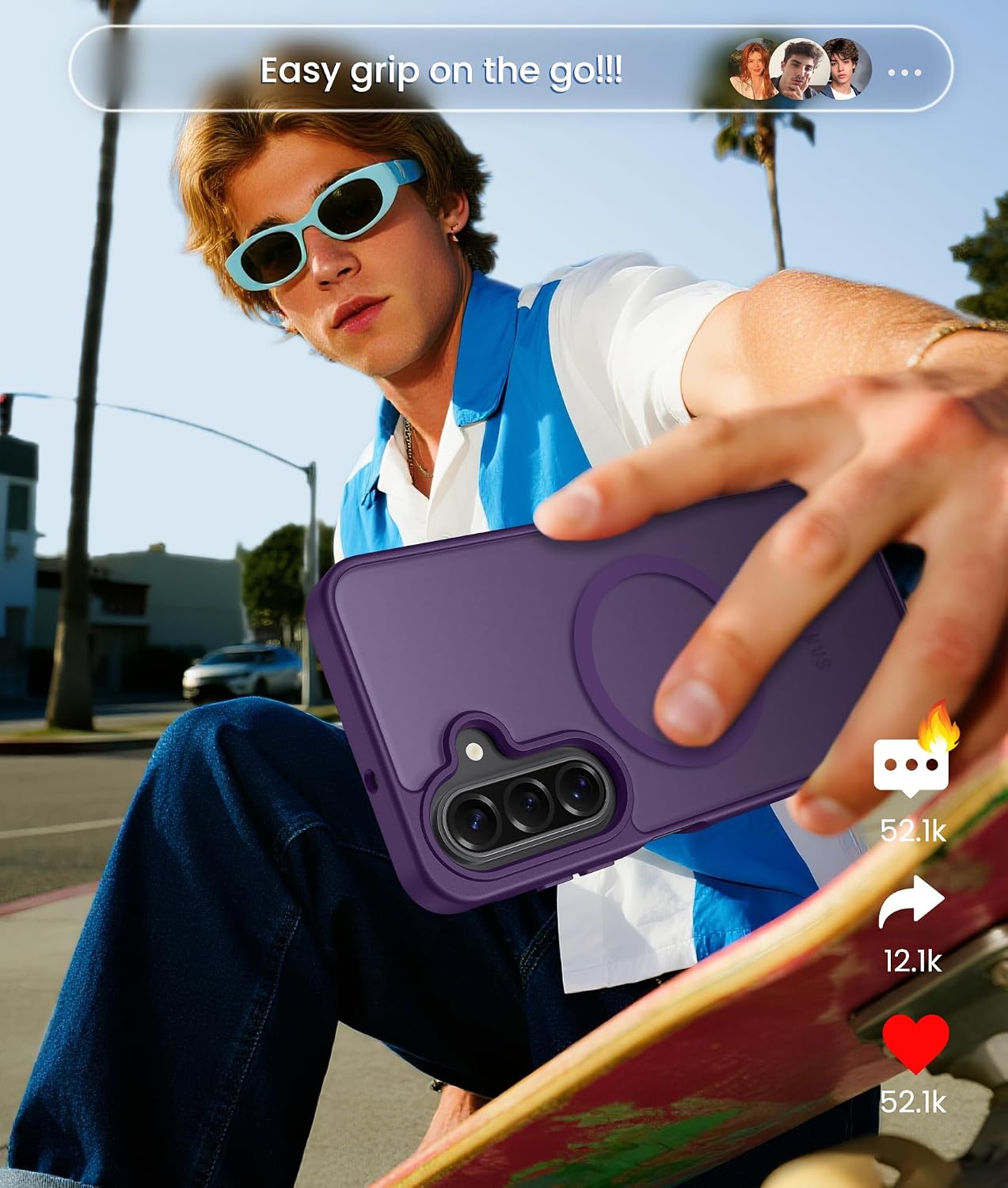 Thumbnail 6 de FNTASE Galaxy A17/A16 5G Case with Screen Protector and MagSafe Compatibility (Purple)