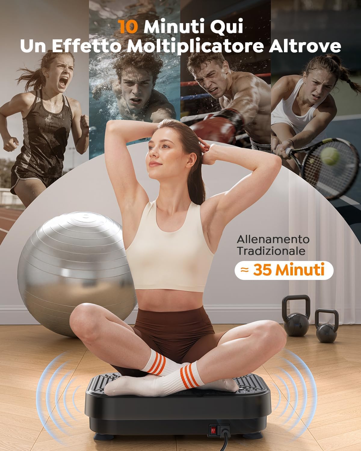 Thumbnail 5 de Pedana Vibrante Dimagrante Burever 150W: valutazione pratica per il fitness domestico