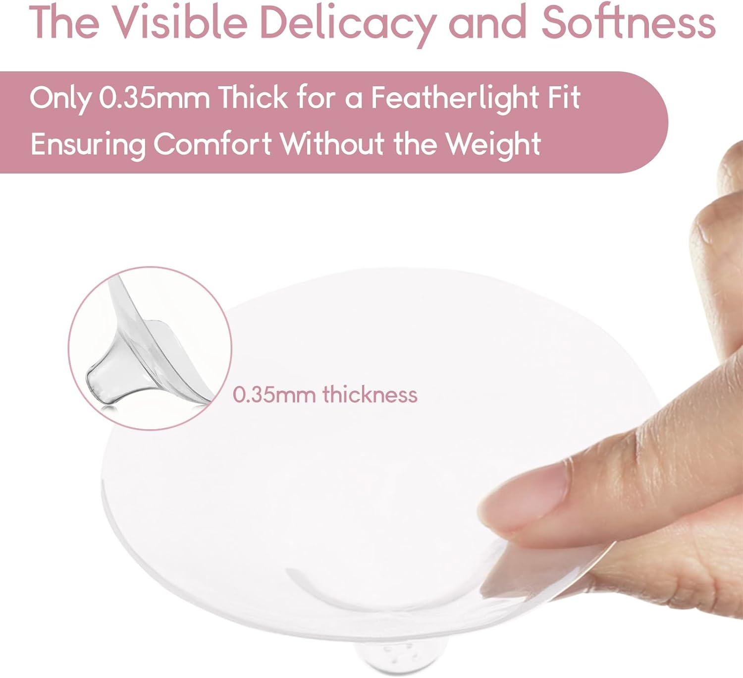 Detalle de Nipple Shields for Breastfeeding Newborn — 20mm, 2-Pack, BPA-Free Soft Silicone