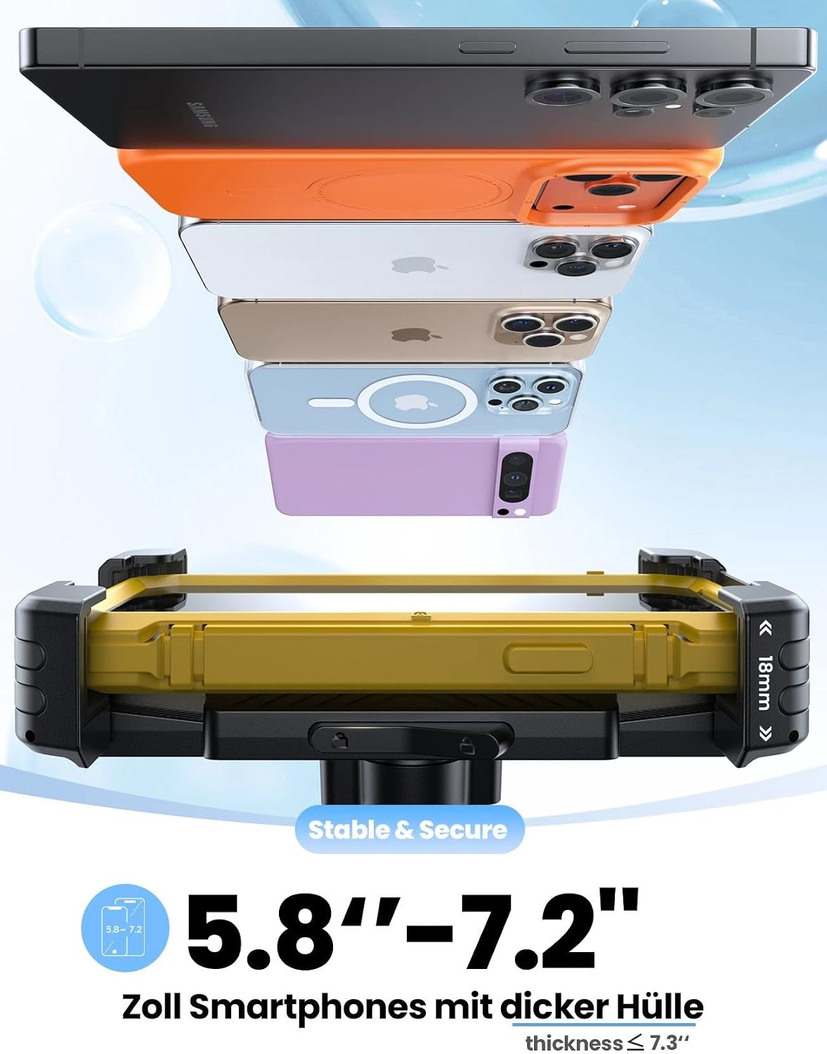 Thumbnail 4 de JOYROOM telefoonhouder voor fiets en motor met trackeropslag en 1S-snelvergrendeling