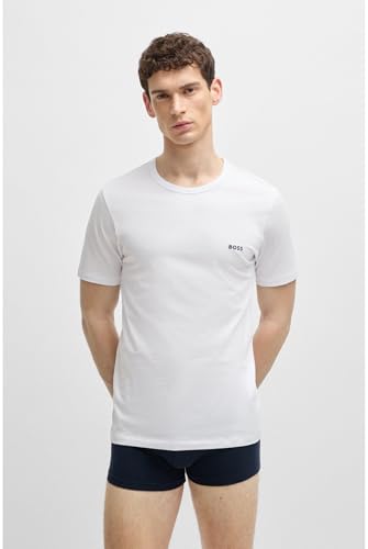 Thumbnail 4 de Camiseta BOSS T-Shirt RN 3P Classic para hombre (L) – manga corta, cuello redondo, logo discreto