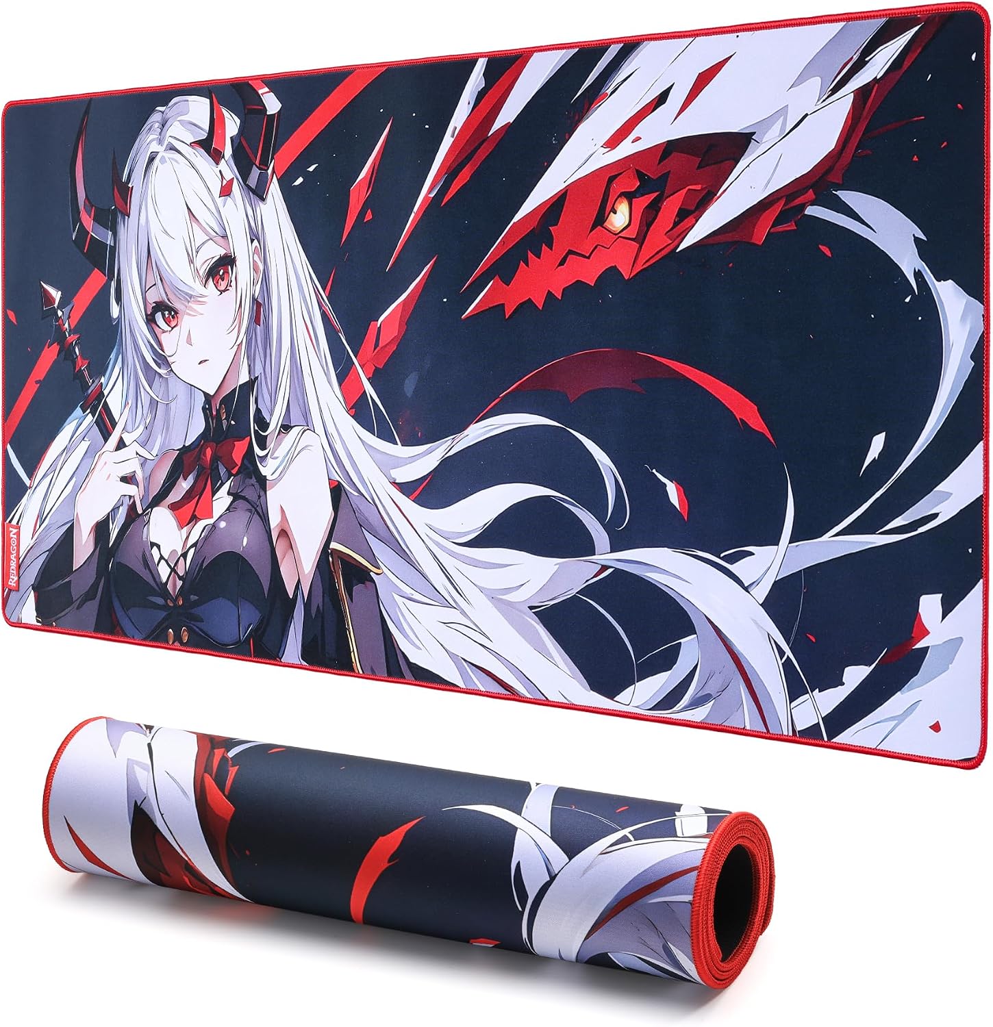 Detalle de Redragon EISA P047L Anime gaming mouse pad (35 x 16 inches) with smooth lycra surface
