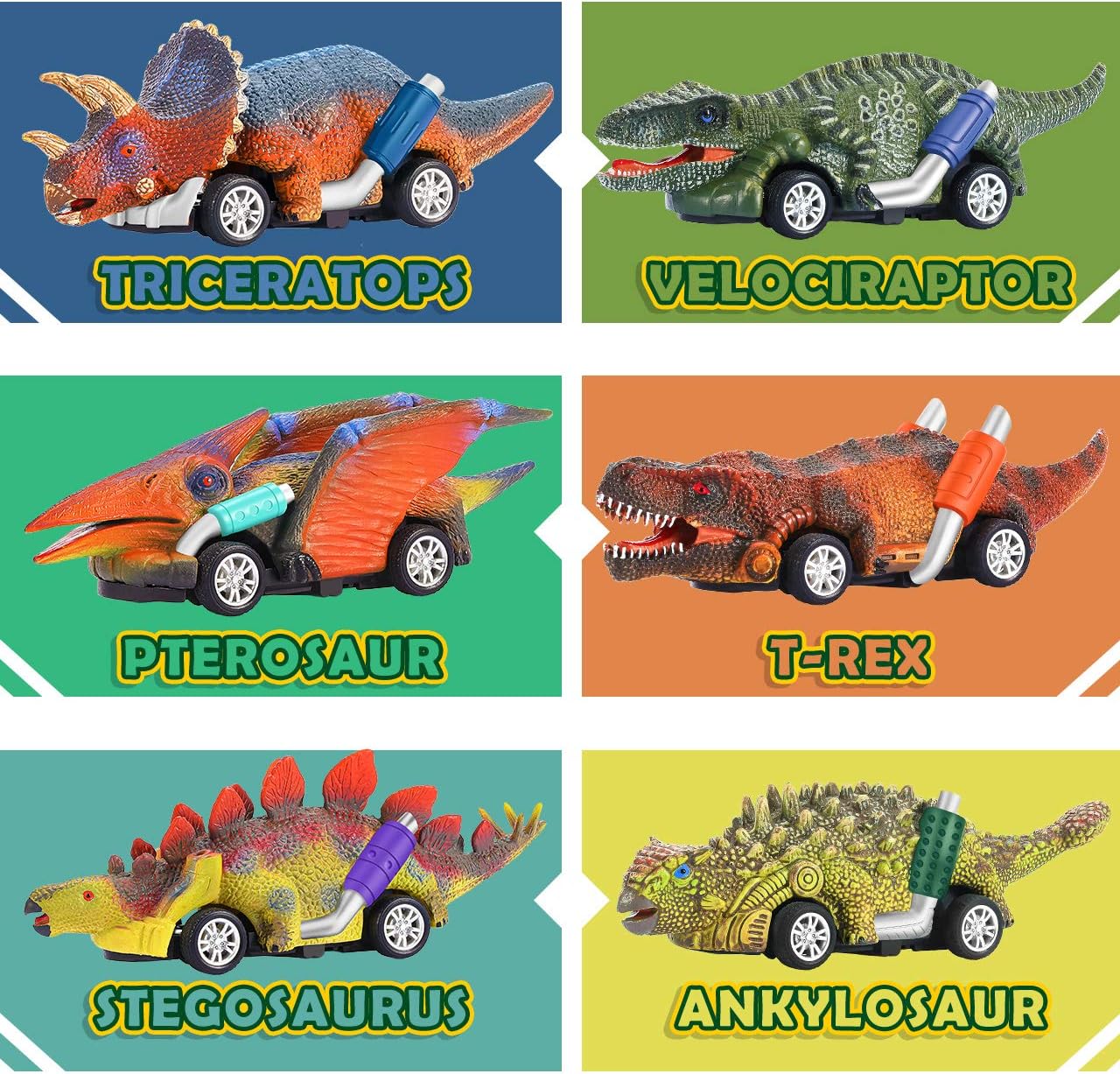 Detalle 2 de Stfitoh Dinosaur Toy Set for 2–6 Year Olds