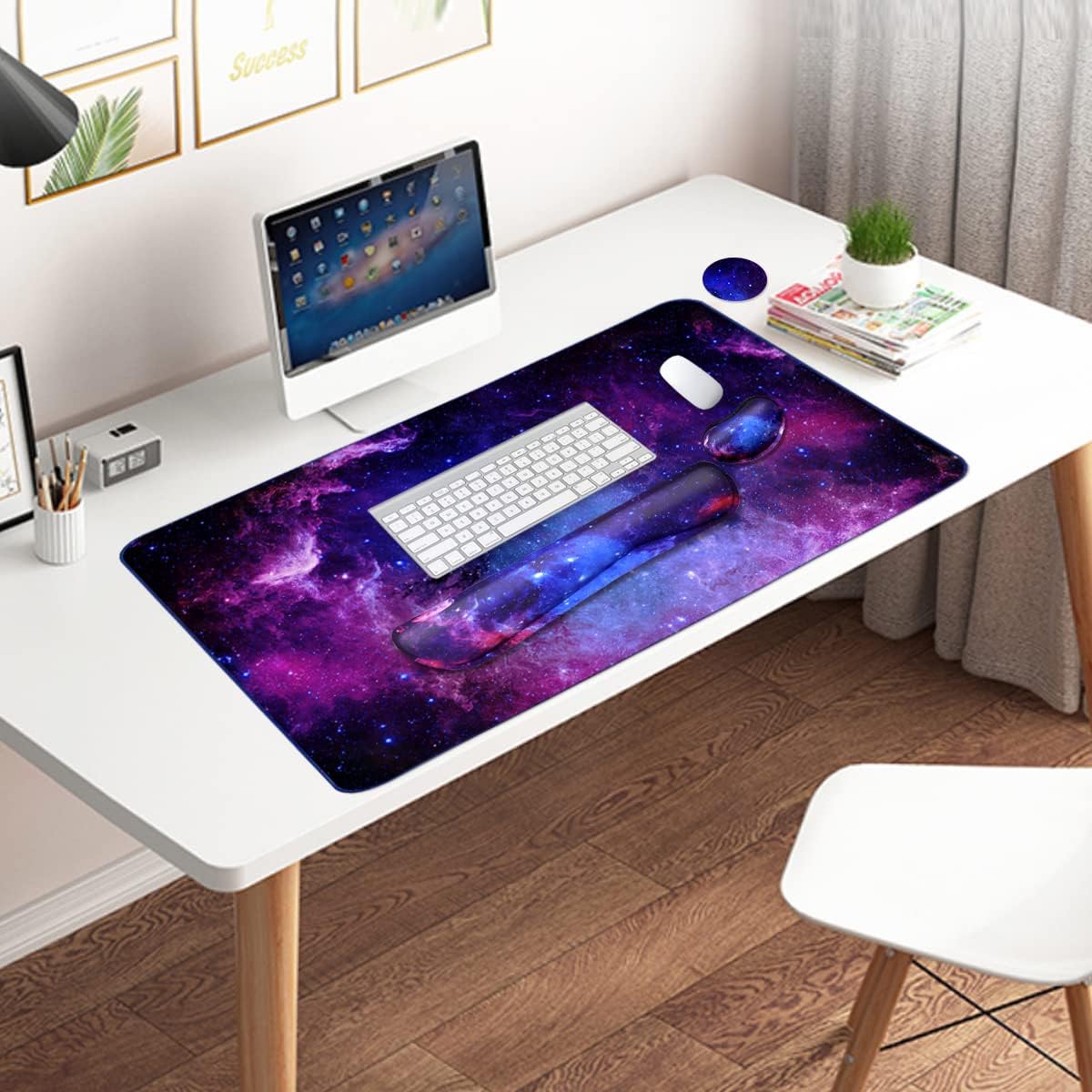 Thumbnail 6 de Yunoble SF20251007B0BCXK78FQ 4-in-1 Large Gaming Desk Mat with Wrist Rests