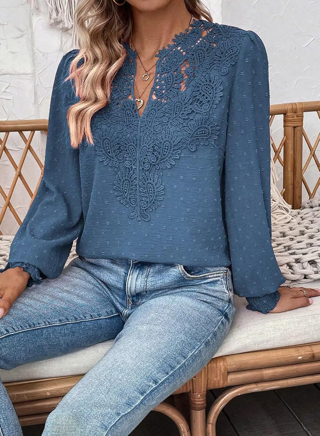 Detalle de Falechay Women's Blouse, Long Sleeve