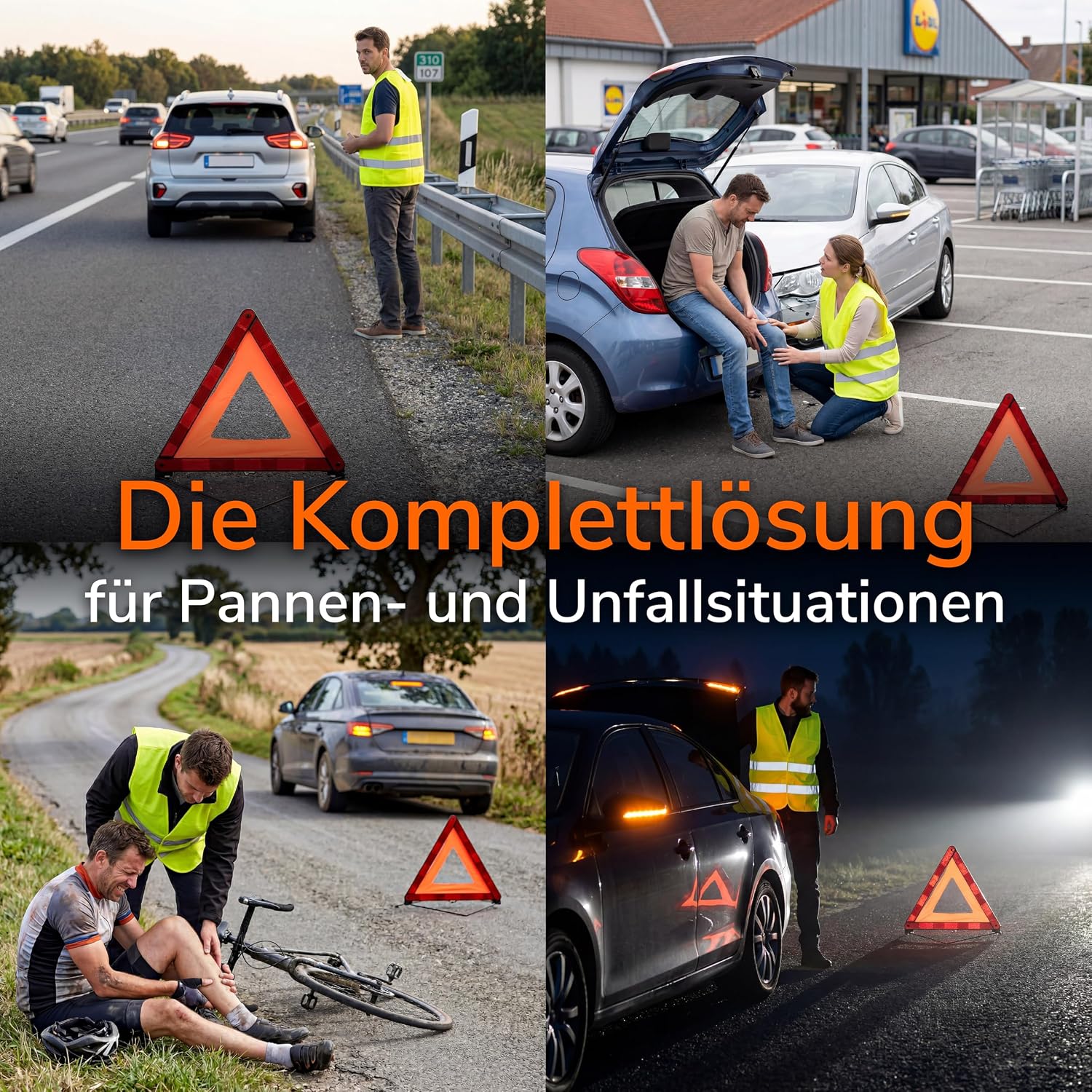 Detalle 2 de Upgrade4cars Auto-Verbandskasten 2026 nach DIN 13164:2022 mit Warndreieck & Warnweste