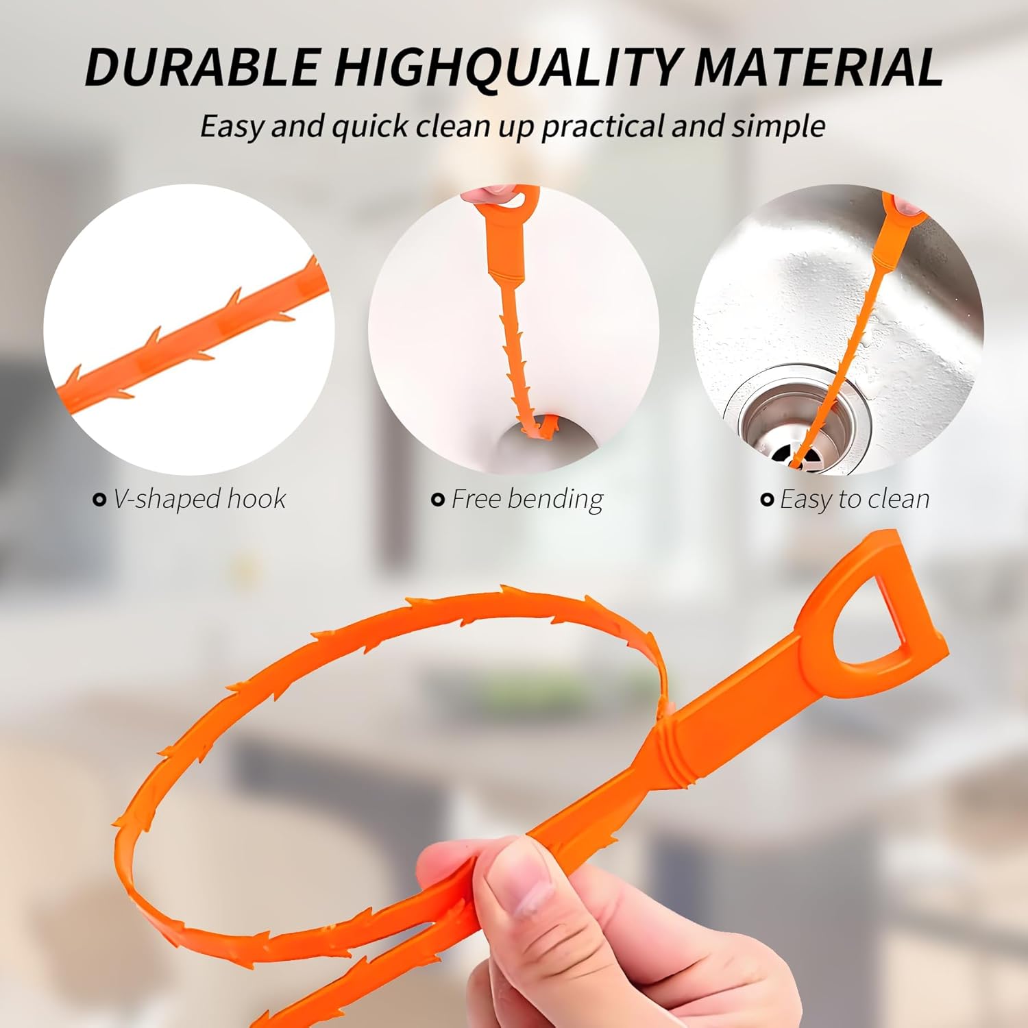Thumbnail 3 de 6 PCS Drain Unblocker Tools 155 cm set