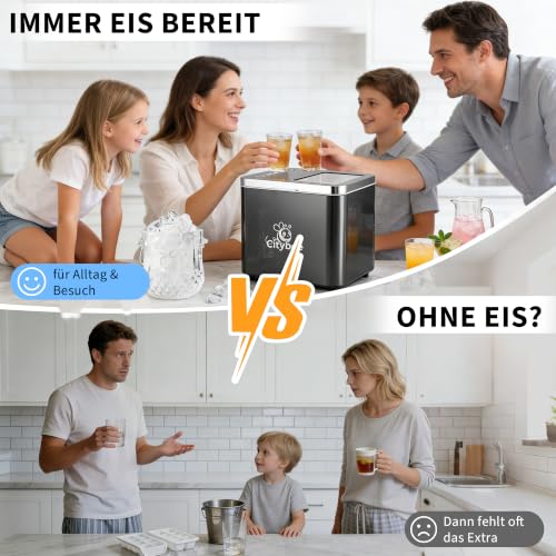 Thumbnail 9 de Citybee Eiswürfelmaschine Klein – 14 kg/24 h, UV-Reinigung, 2 Eisgrößen, leise