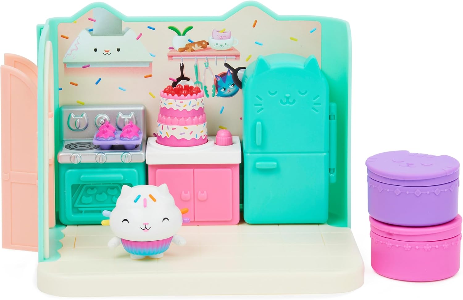 Detalle de Gabby’s Dollhouse: Bakey with Cakey Kitchen with Figure and Accessories