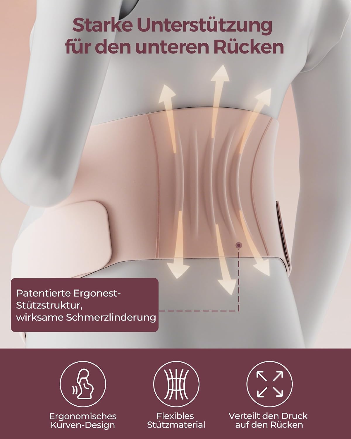 Detalle de Momcozy CozySupport Umstands-Bauchband für Schwangerschaft – unsichtbar, atmungsaktiv & mit Rückenstütze