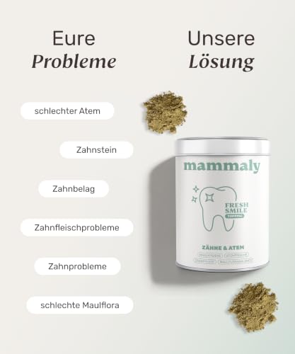 Detalle de mammaly Fresh Smile® Futtertopping Zahnpflege-Komplex – Zahnpflege-Topping für Hunde (bis 60 Tage)