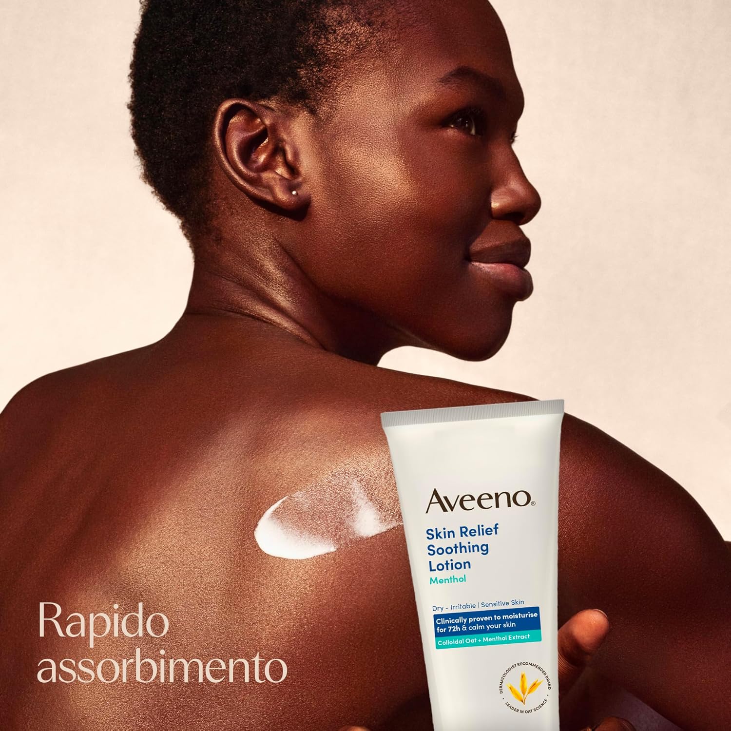 Detalle 2 de Aveeno Skin Relief Crema Corpo Idratante Lenitiva con Mentolo e Avena Colloidale Prebiotica (200 ml)
