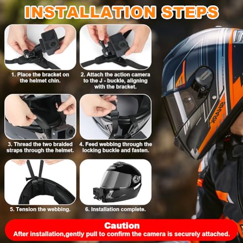 Detalle de Adiwo Fascia da Testa per Action Cam – Supporto imbracatura stabile e versatile