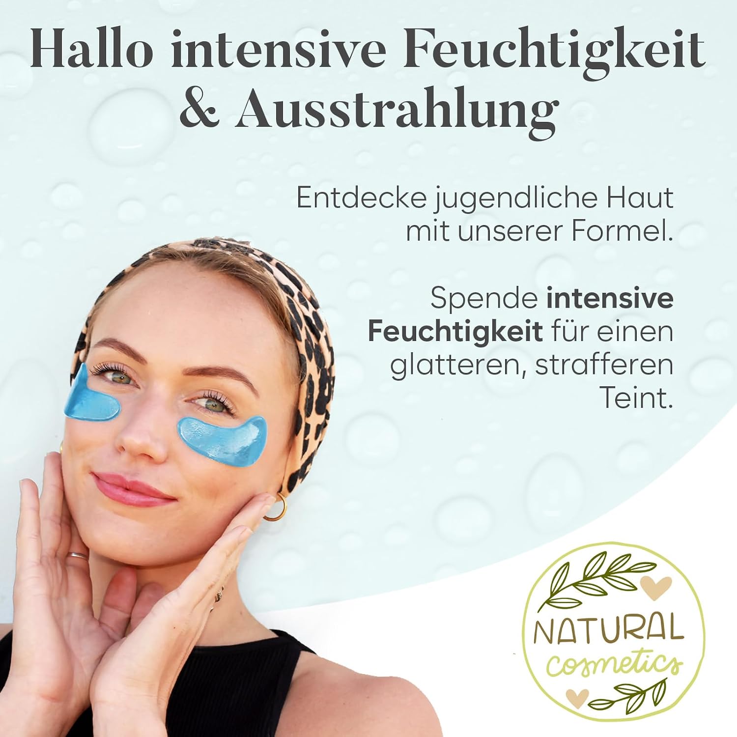 Detalle de BLOOMORA Hyaluronsäure Augenpads (30 Paare) – Augenpads mit Hyaluron, Niacinamid und mehr