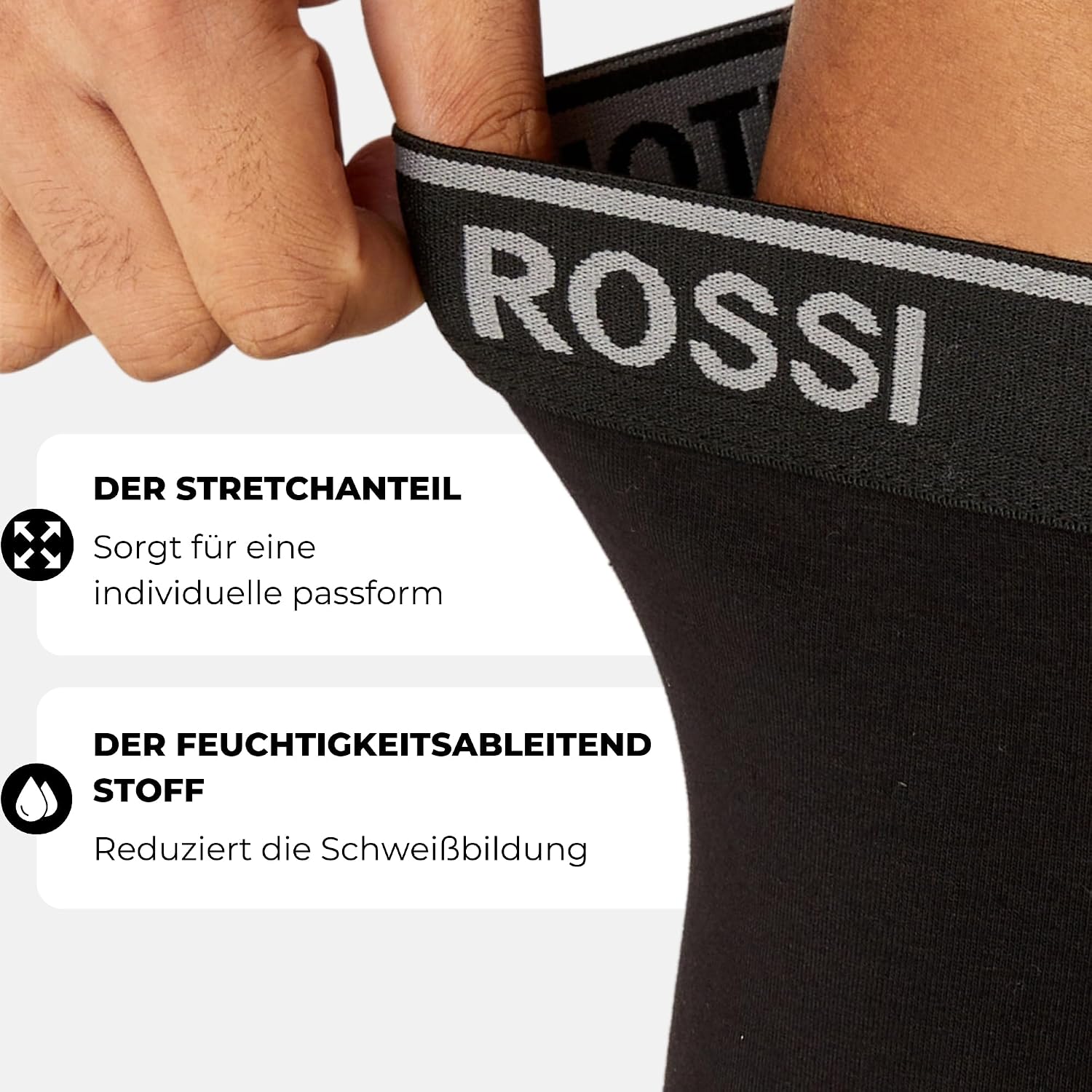 Detalle 2 de Antonio Rossi 12er-Pack Herren-Boxer-Hipster 12er