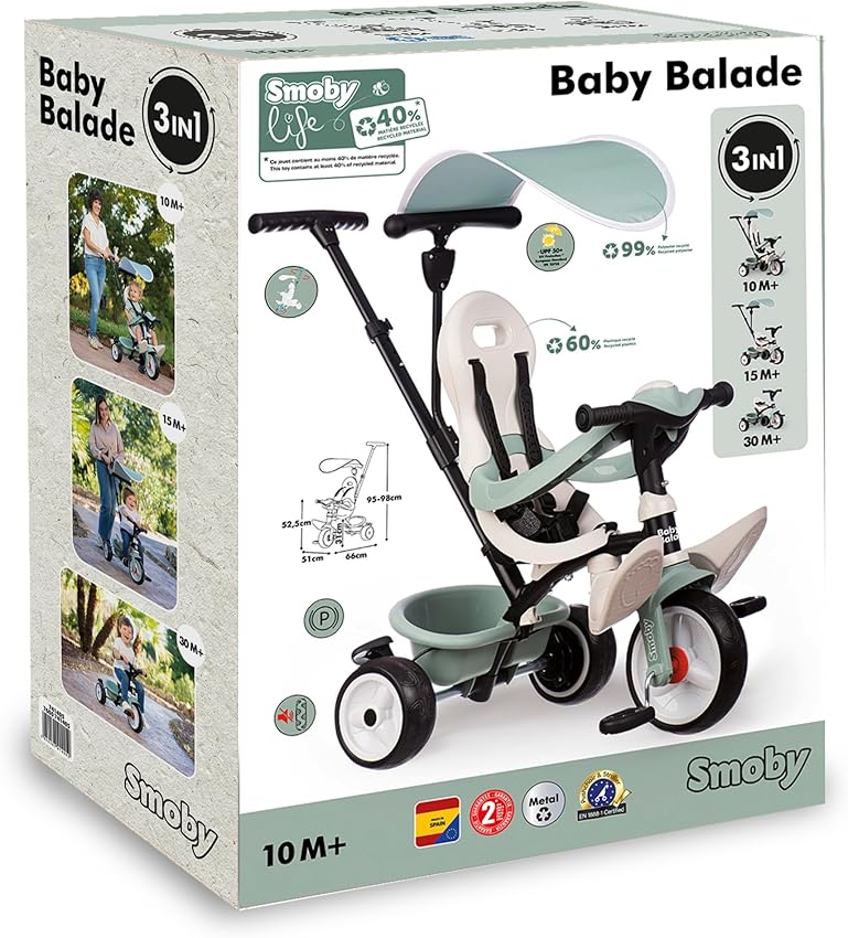 Thumbnail 6 de Smoby Life Triciclo Baby Balade Progresivo 3 en 1, para 10–36 meses