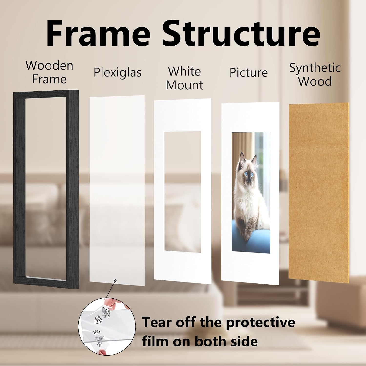 Detalle de RUN HELIX A4 picture frame set of 4