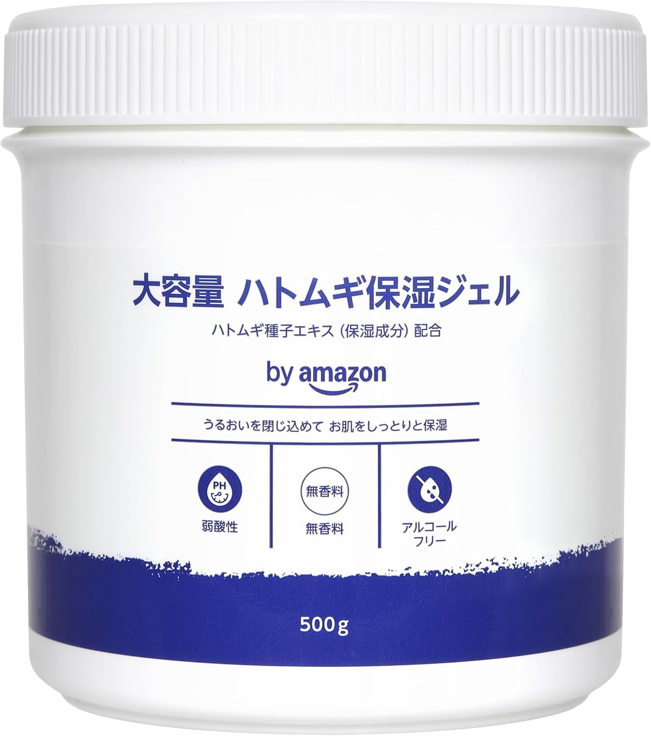 Detalle de by Amazon ハトムギ保湿ジェル 500g 日本製・弱酸性・無香料・アルコールフリー
