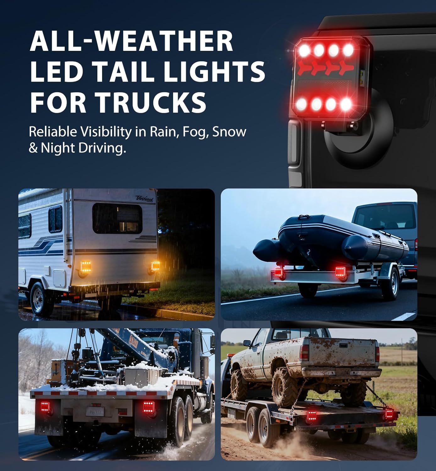 Thumbnail 4 de Wireless Bluetooth Magnetic Trailer Lights Kit: 5-in-1 LED Safety for Trailers, RVs, and Boats