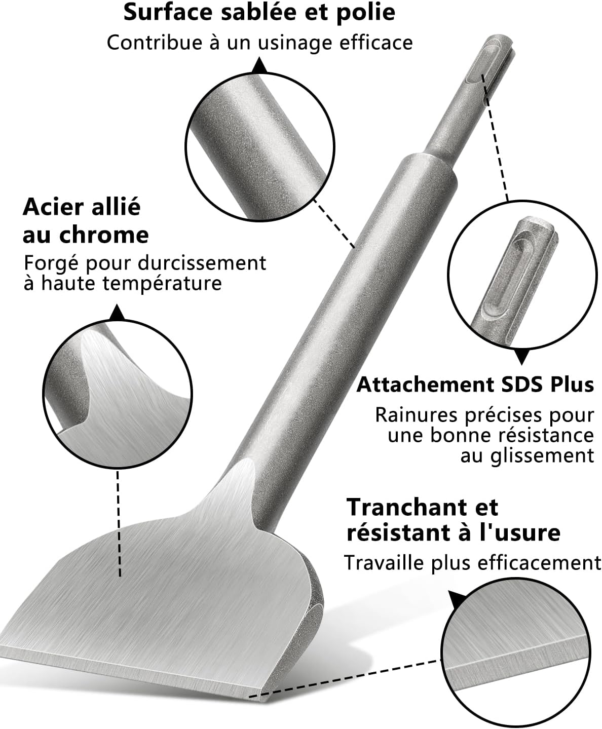 Thumbnail 5 de Lytool Burin SDS Plus 250 x 75 mm pour carrelage đ