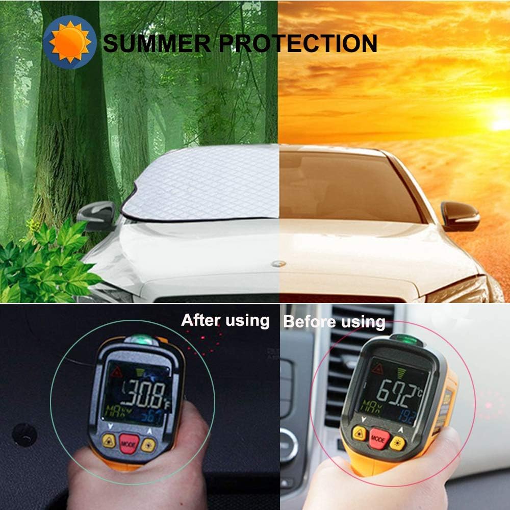 Thumbnail 3 de SMALUCK Car Windscreen Cover Sun Shade (145x100 cm) – 4-Layer UV, Frost and Dust Protection