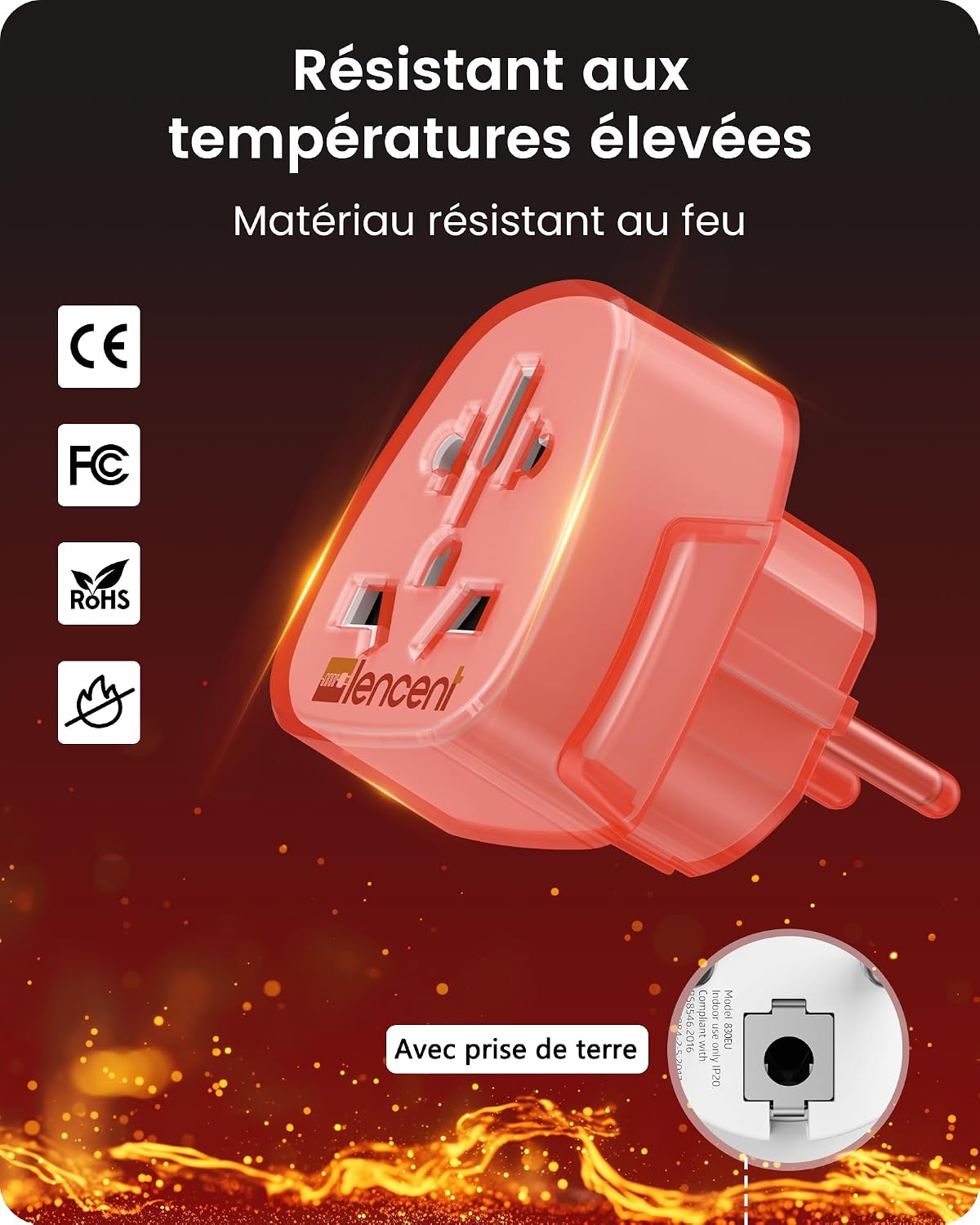 Thumbnail 6 de LENCENT 2X adaptateur universel France 🔌