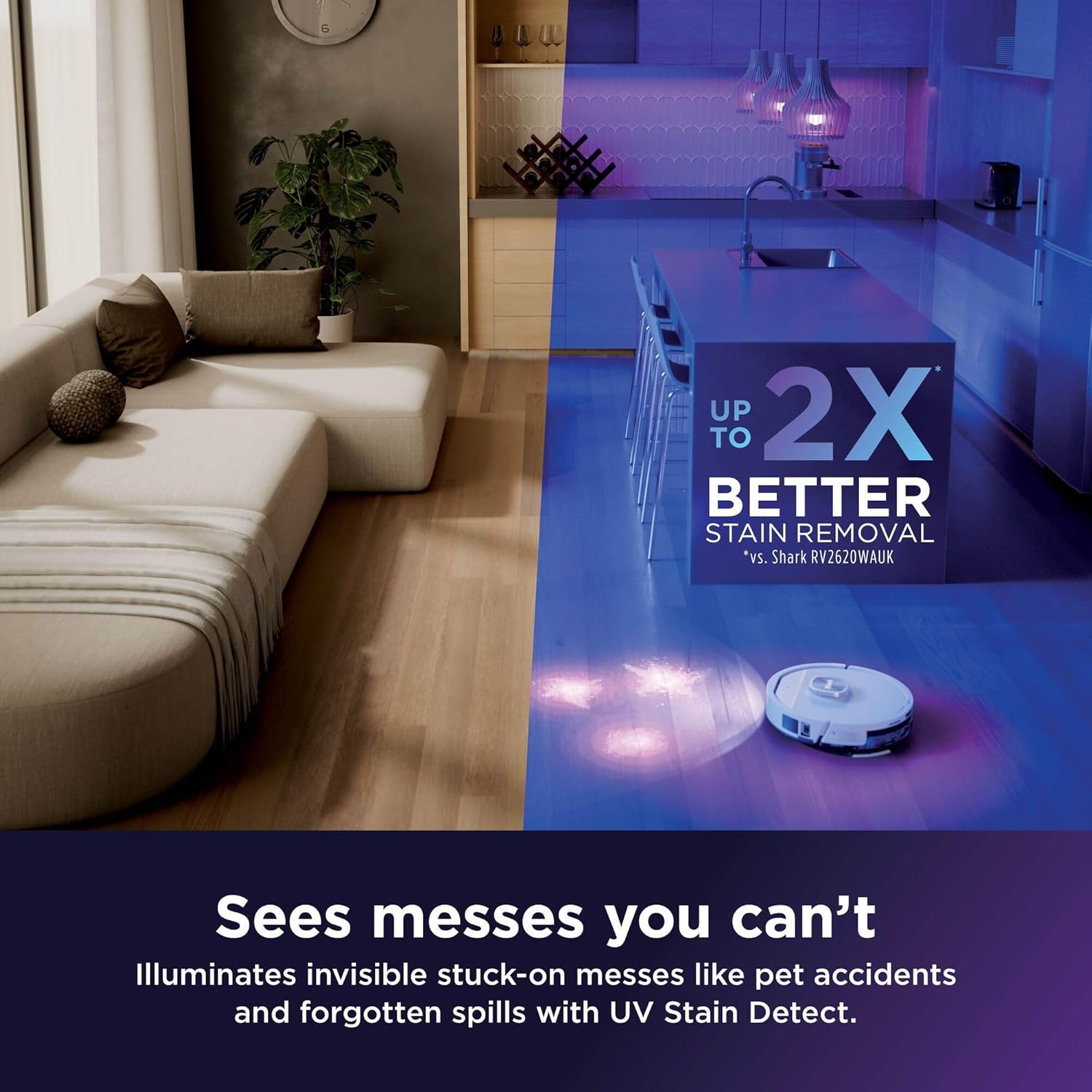 Thumbnail 2 de Shark PowerDetect UV Reveal Robot Mop and Vacuum AV3010XEUKWH