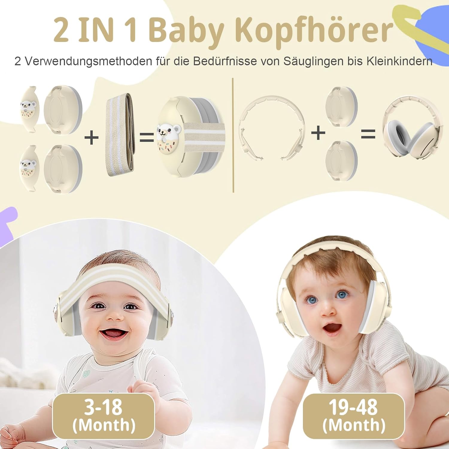 Thumbnail 2 de Robofun 2-in-1 Baby-Kopfhörer als Gehörschutz bis 48 Monate