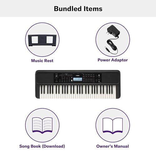 Thumbnail 7 de Yamaha PSR-E383: Tastiera portatile per principianti con 61 tasti e lezioni Yamaha incluse