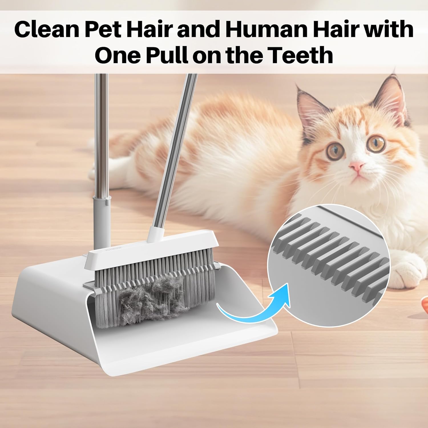 Thumbnail 6 de JOYMOOP White Broom & Dustpan Set