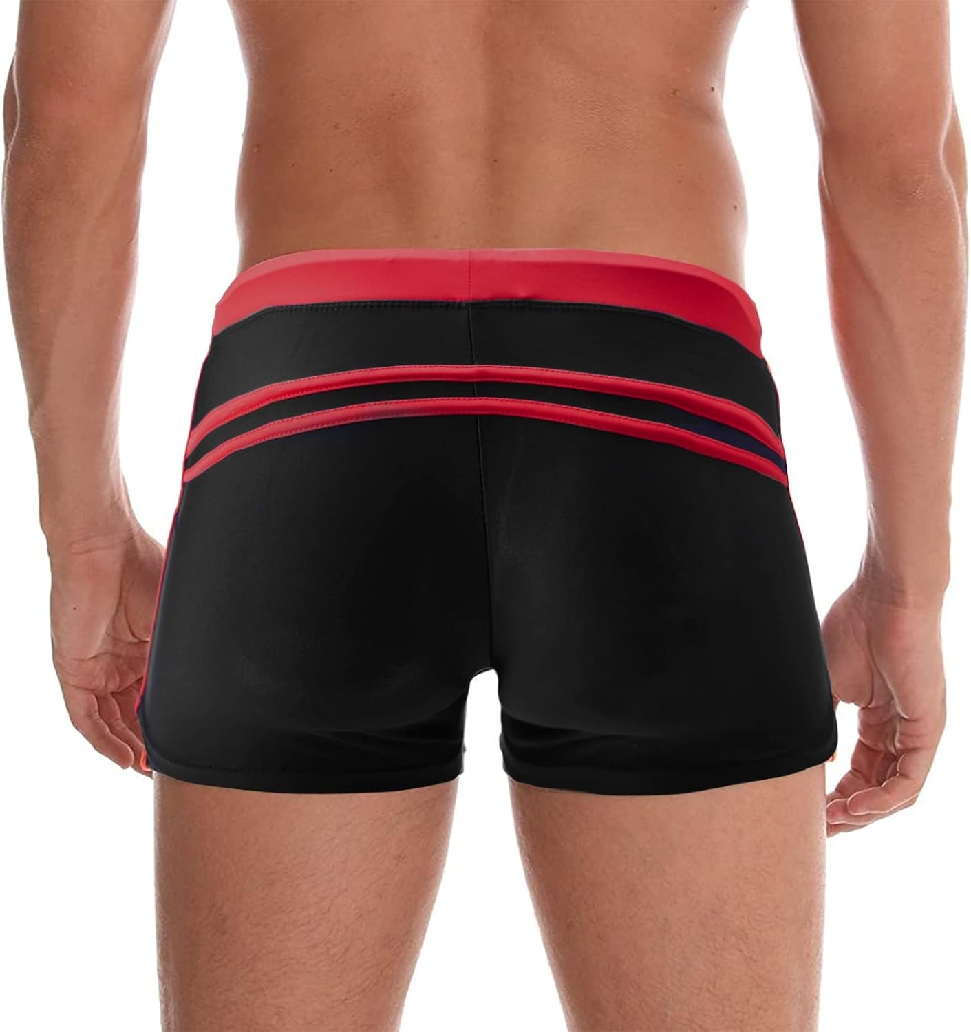 Detalle de Arcweg Badehose Herren Eng Kurz Badeshorts mit Tunnelzug – UV‑Schutz, schnell trocknend und elastisch