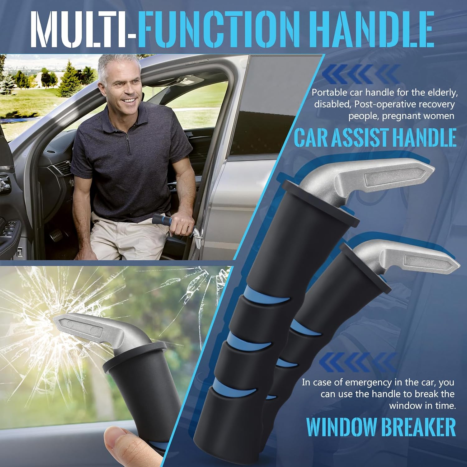Thumbnail 5 de Milifox 2 Pack Car Door Handle for Disabled Elderly – Portable Handly Car Handle Assist Mobility Aid