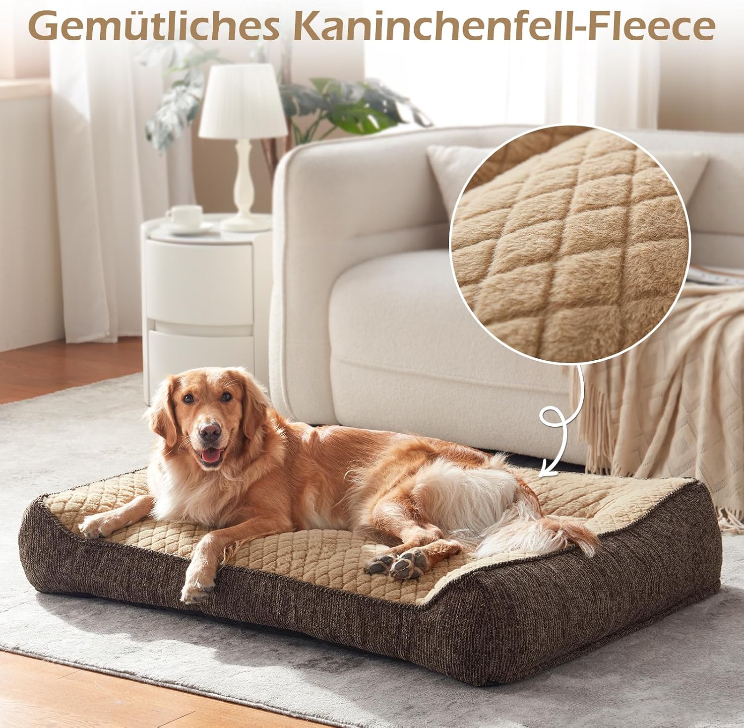 Detalle 2 de JOEJOY Orthopädisches Hundebett 107x76x24cm