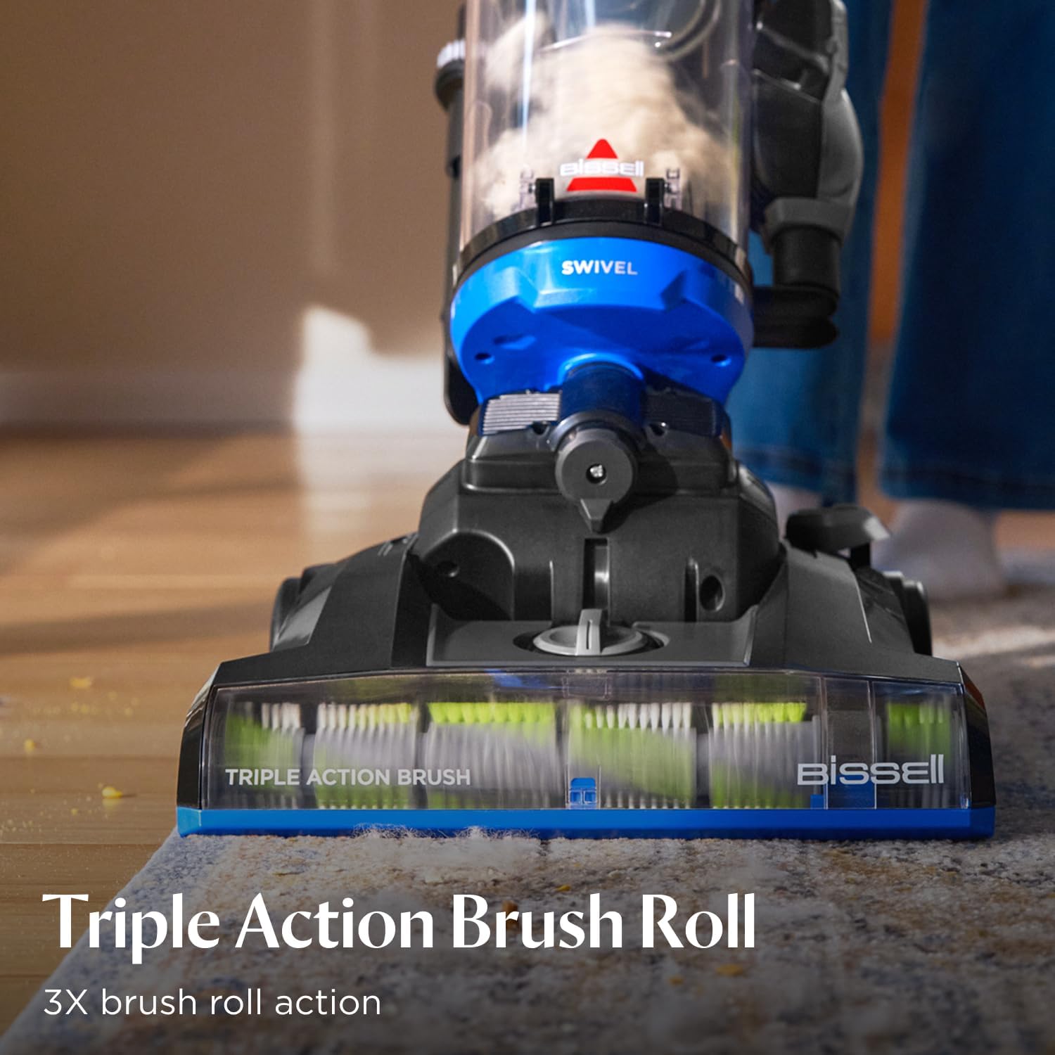 Thumbnail 3 de Bissell CleanView Swivel Vacuum with Triple Action Brush Roll, Swivel Steering, and Easy-Empty Dirt Tank