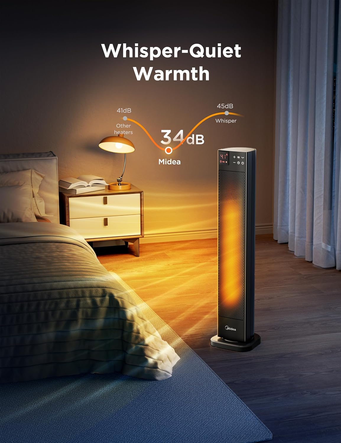 Thumbnail 5 de Midea 30 Inch Ceramic Tower Heater 2000W 🌡