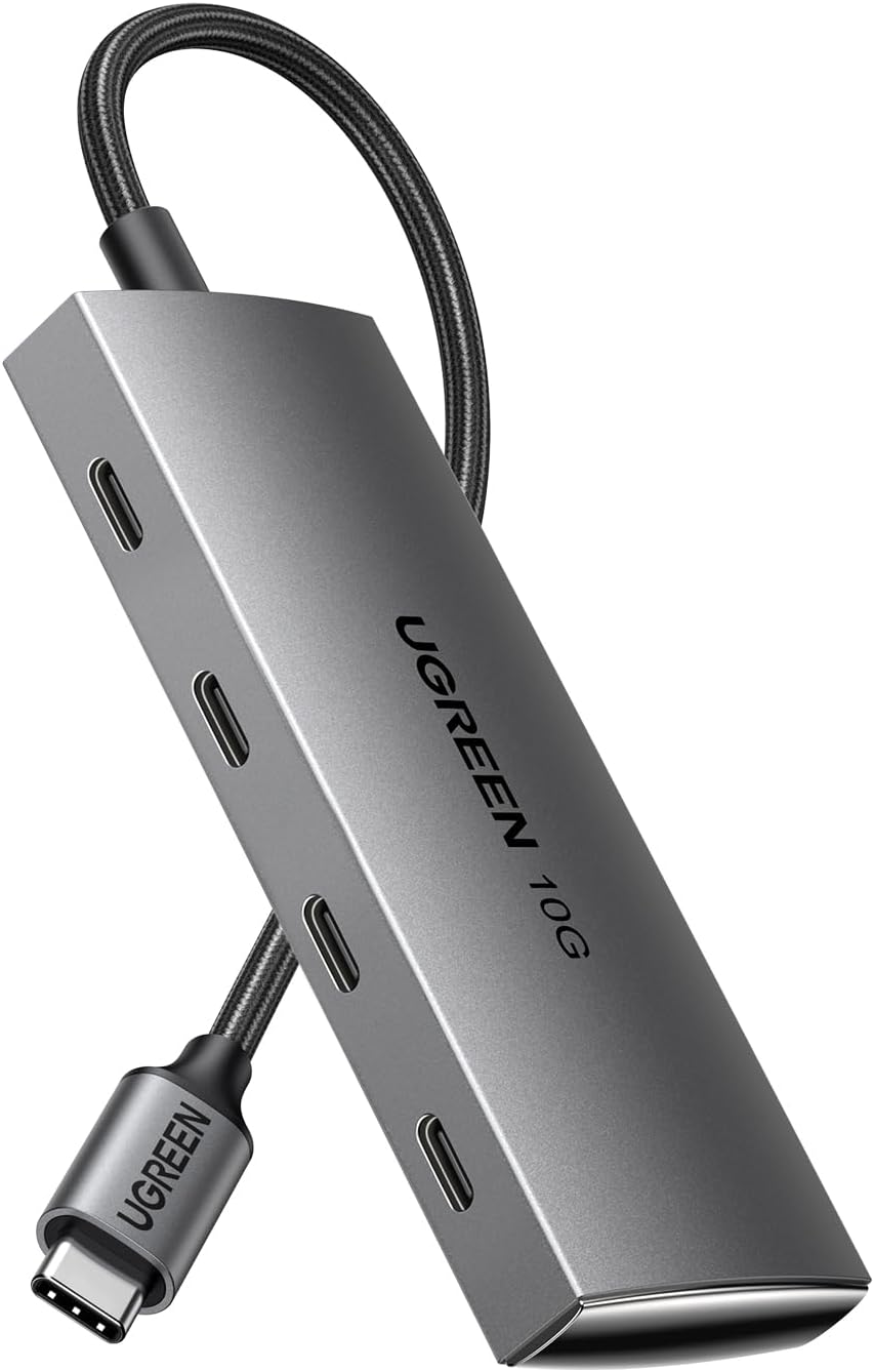 Detalle de UGREEN USB C Hub 10 Gbps – 4 USB-C 3.2 Ports, Aluminium-Design, Plug & Play
