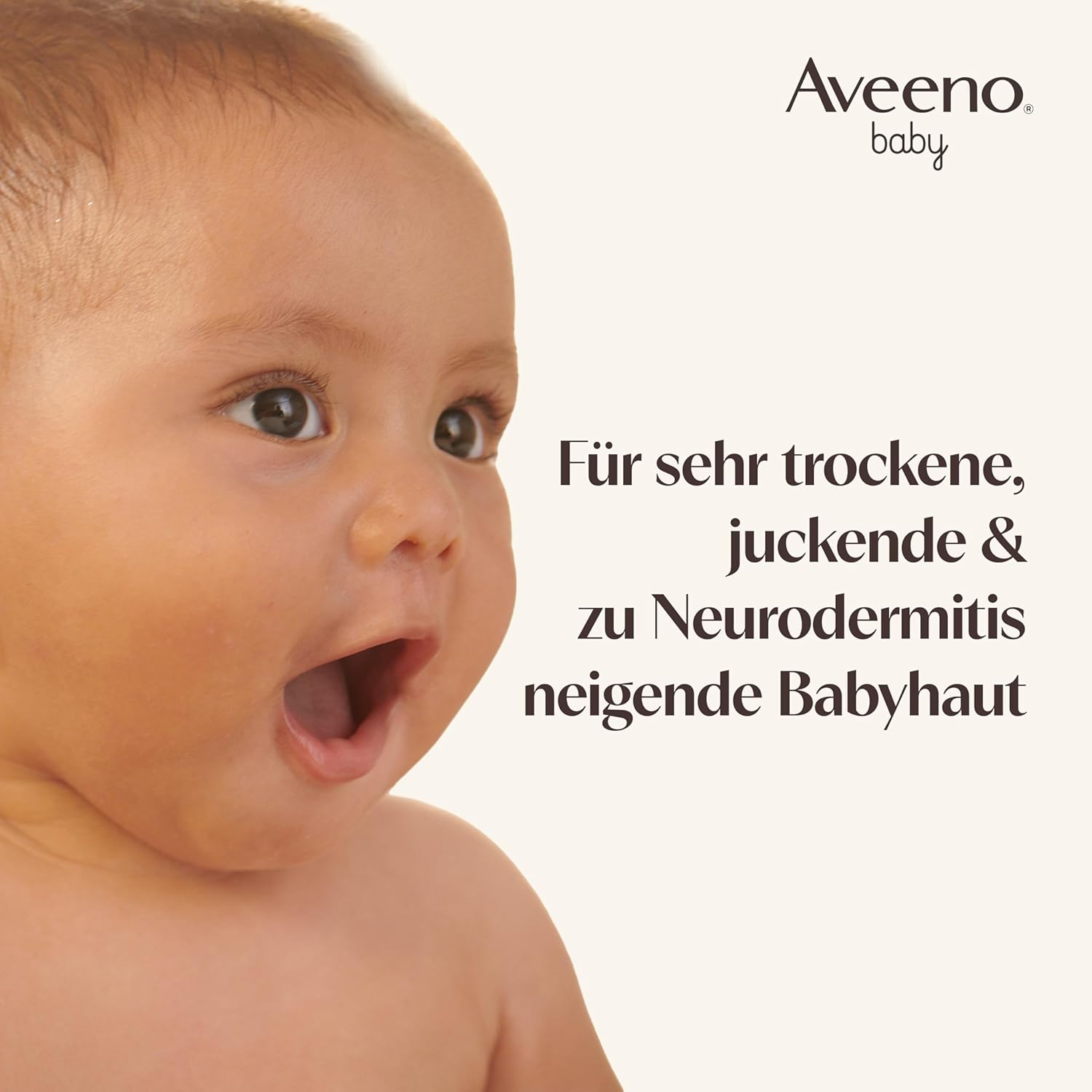 Detalle 2 de Aveeno baby dermexa Emollientien Creme mit präbiotischem Hafermehl, Ceramiden & Panthenol (150 ml) für sehr trockene, juckende Haut