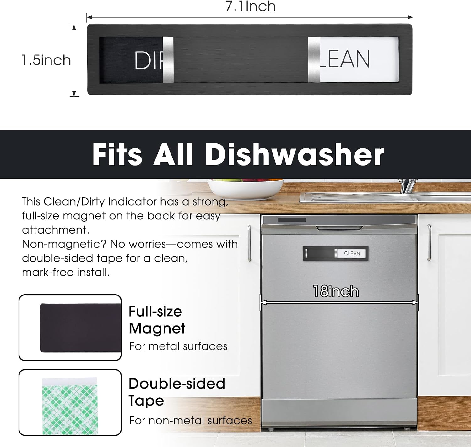 Thumbnail 1 de HYF DESIGN Dishwasher Clean/Dirty Magnet 304