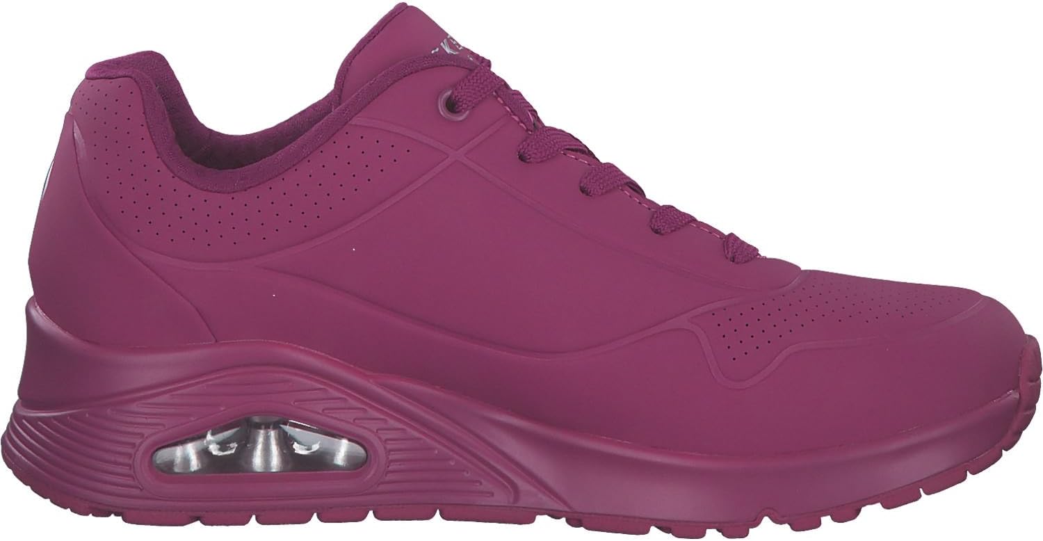 Detalle de Skechers Damen UNO Stand ON AIR – Magenta Durabuck/Mesh, Größe 37 EU