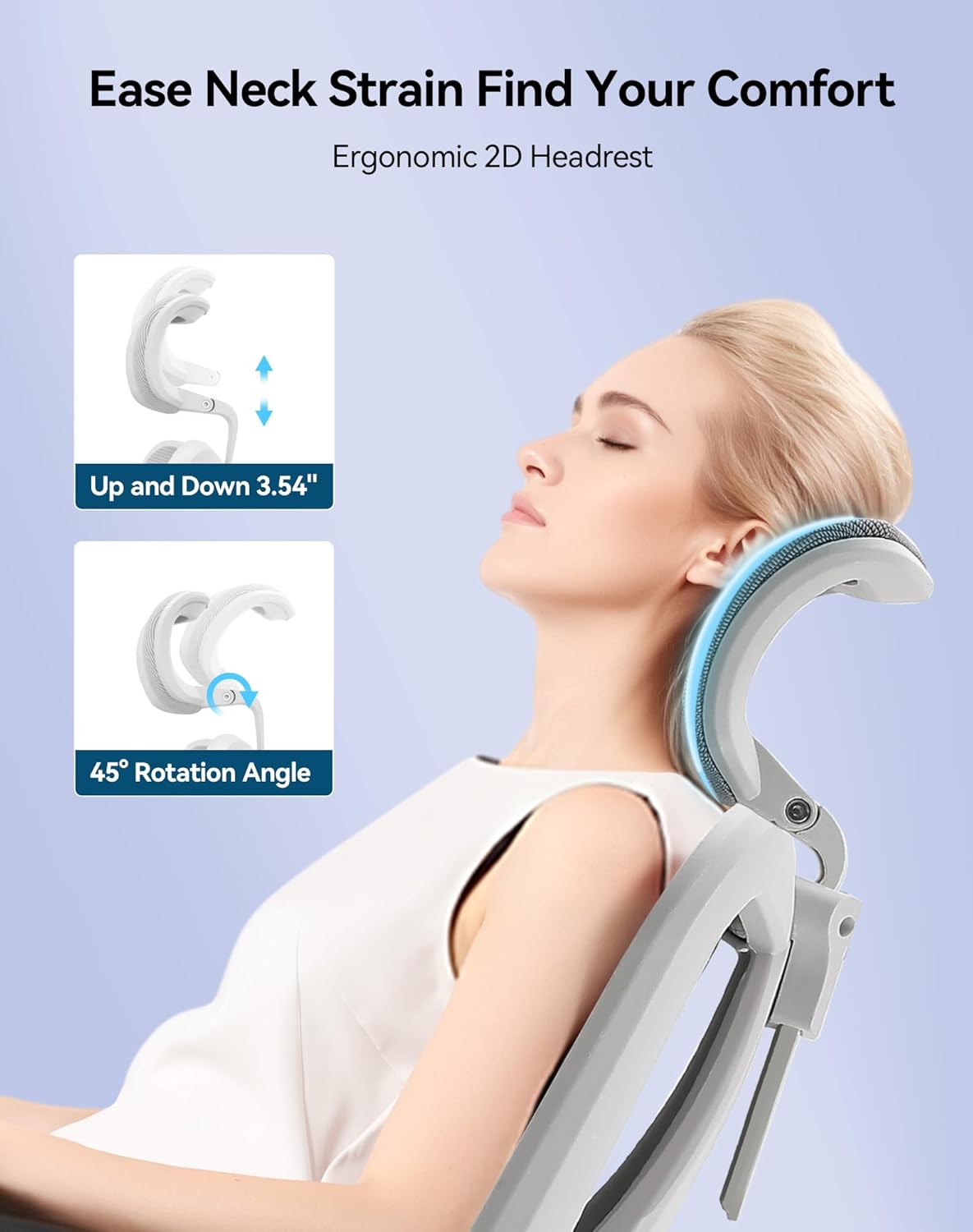 Detalle 2 de SIHOO M57: sedia ergonomica da ufficio con schienale alto, design traspirante e regolazione 3D